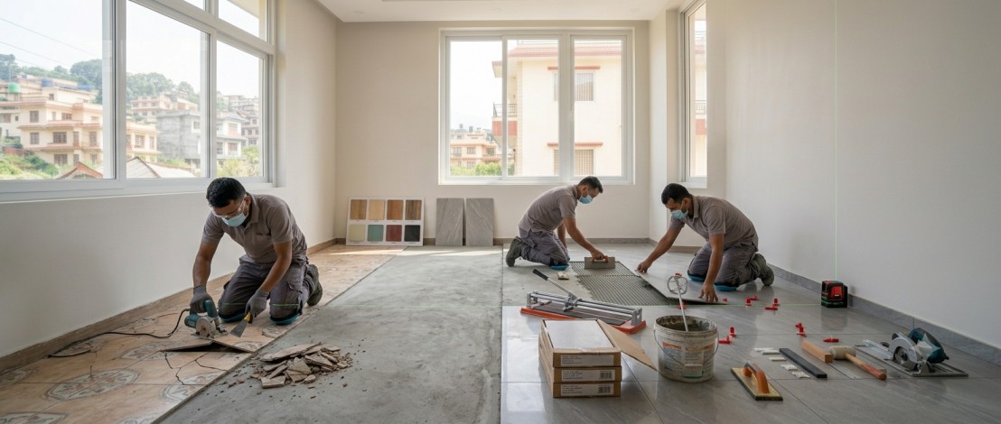 Floor Tile Removal & Replacement